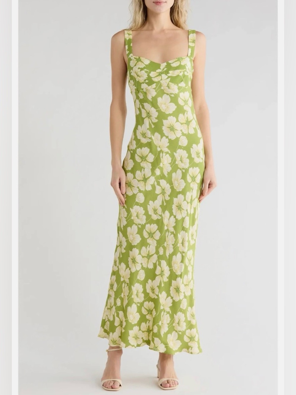 Reformation Yale Floral Print Sleeveless Maxi Dress